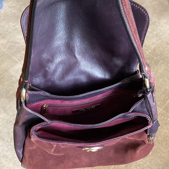 Marc Jacobs Leather Handbag Purse Kate Aubergine - Picture 9 of 12